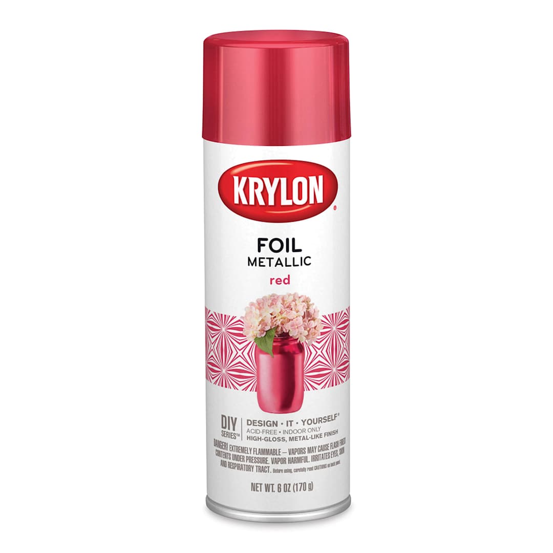 Open in modal - Krylon Foil Metallic Spray Paint - Red, 6 oz