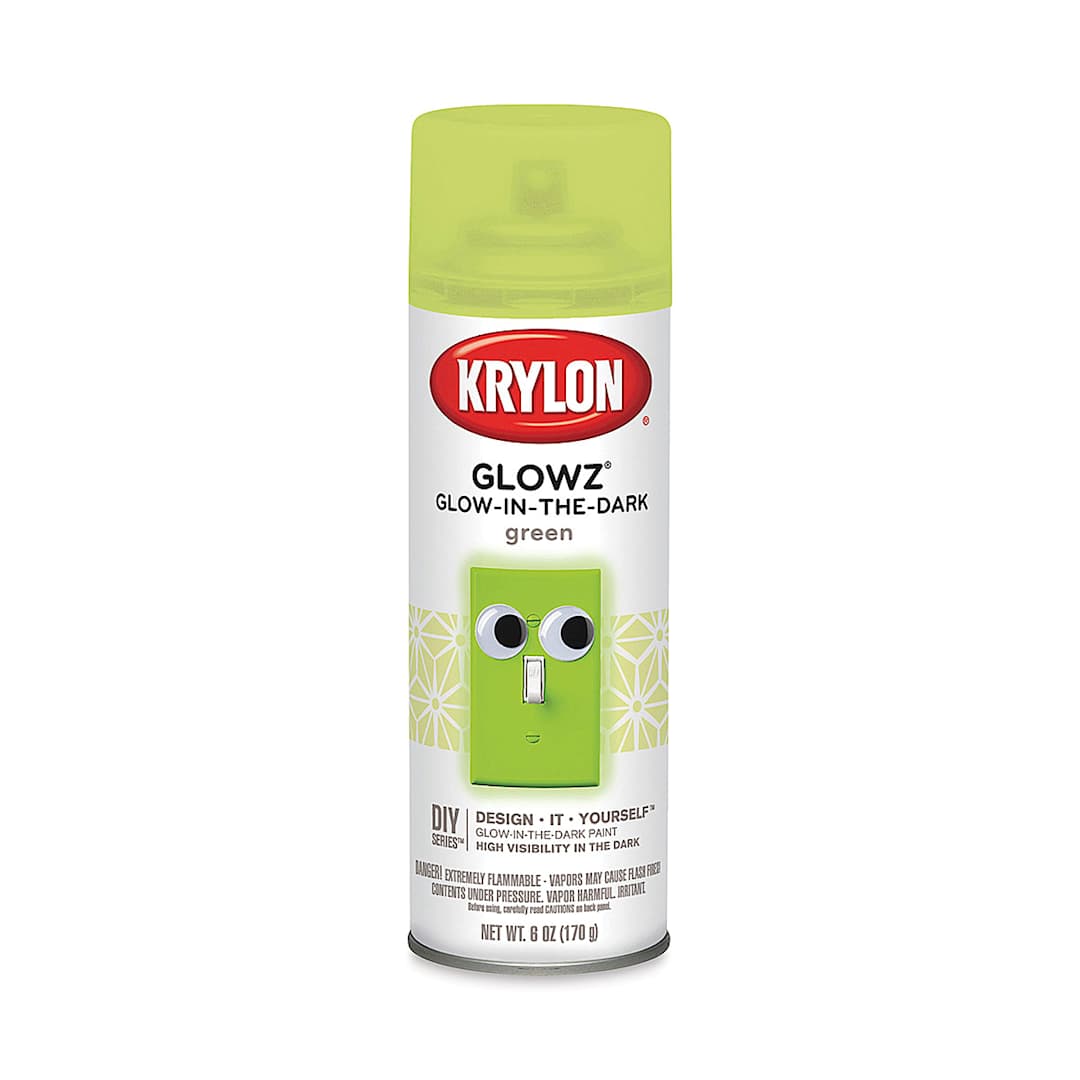 Open in modal - Krylon Glowz Glow-in-the-Dark Spray Paint - Green, 6 oz