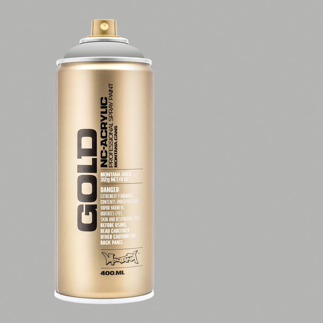Open in modal - Montana Gold Acrylic Professional Spray Paint - Asphalt, 400 ml (Spray can with color swatch)