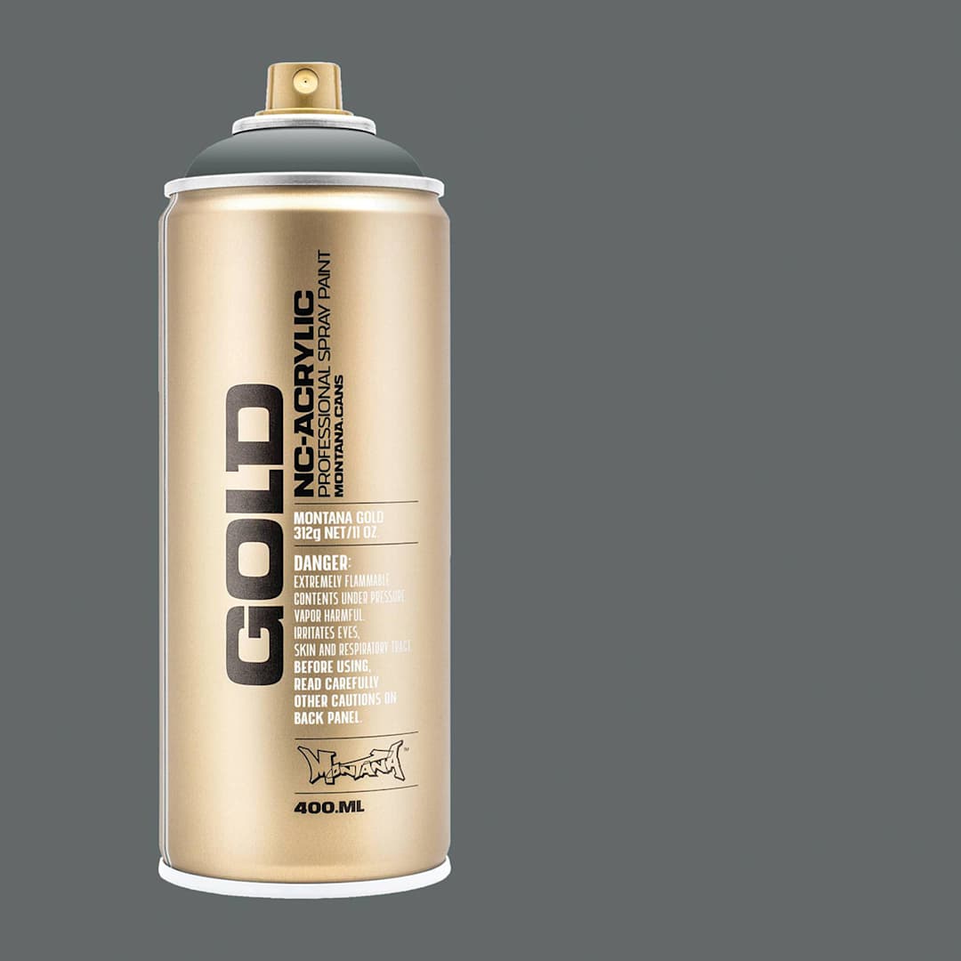 Open in modal - Montana Gold Acrylic Professional Spray Paint - Gravel, 400 ml (Spray can with color swatch)