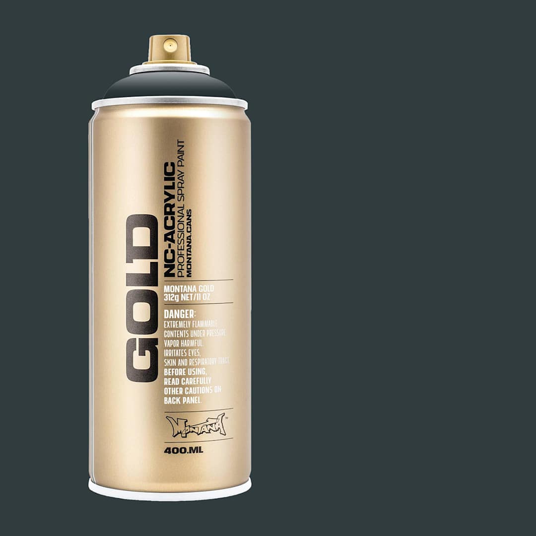 Open in modal - Montana Gold Acrylic Professional Spray Paint - Stealth, 400 ml (Spray can with color swatch)