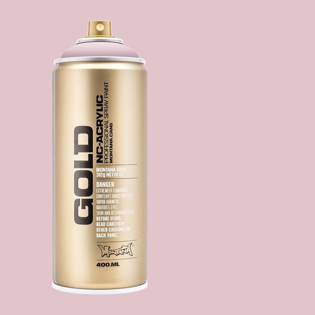 Open in modal - Montana Gold Acrylic Professional Spray Paint - Pale Pink, 400 ml (Spray can with color swatch)
