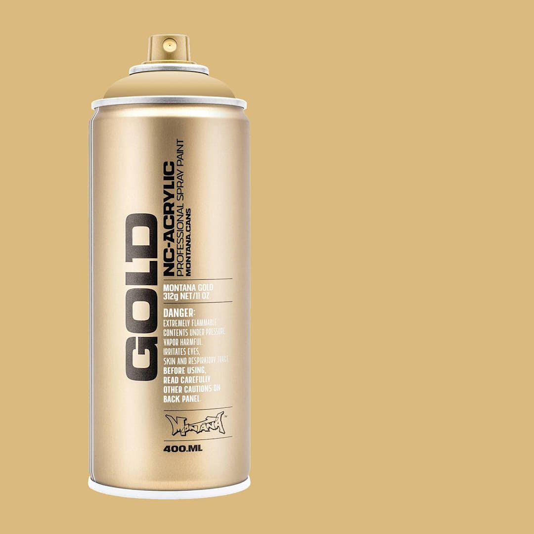 Open in modal - Montana Gold Acrylic Professional Spray Paint - Sahara Beige, 400 ml (Spray can with color swatch)