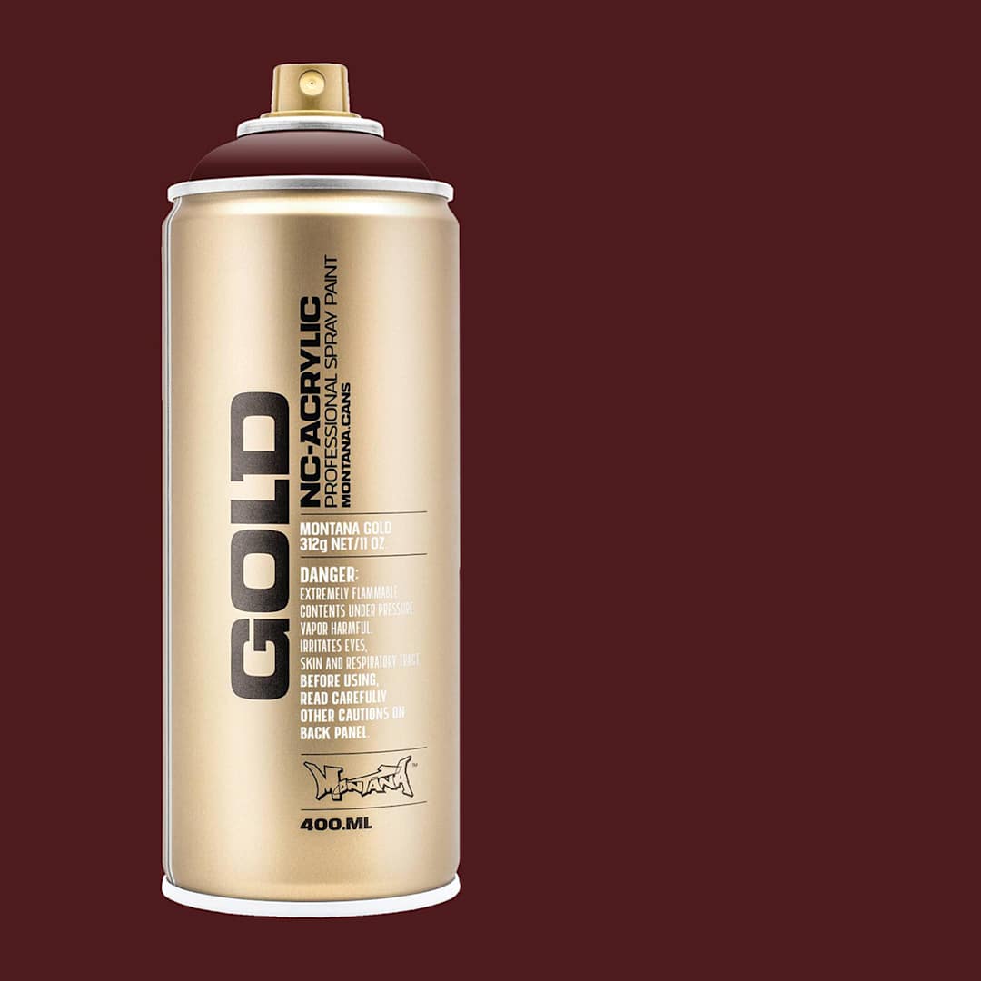 Open in modal - Montana Gold Acrylic Professional Spray Paint - Chestnut, 400 ml (Spray can with color swatch)