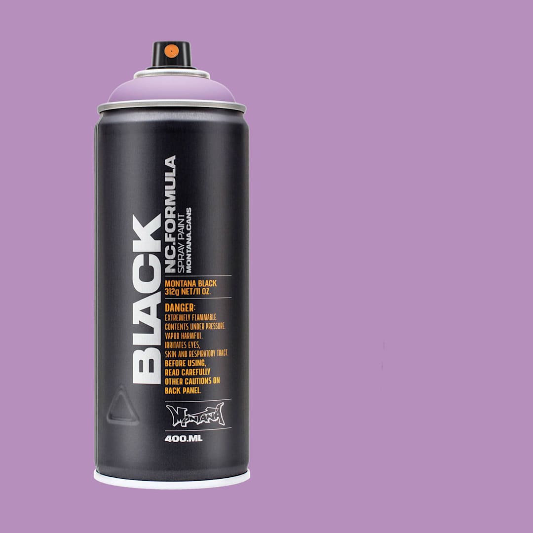 Open in modal - Montana Black Spray Paint - Ms. Jackson, 400 ml can with swatch