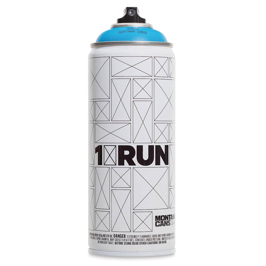 Open in modal - Montana 1XRUN Limited Edition Spray Paint - Blue Magic, 400 ml (Front)