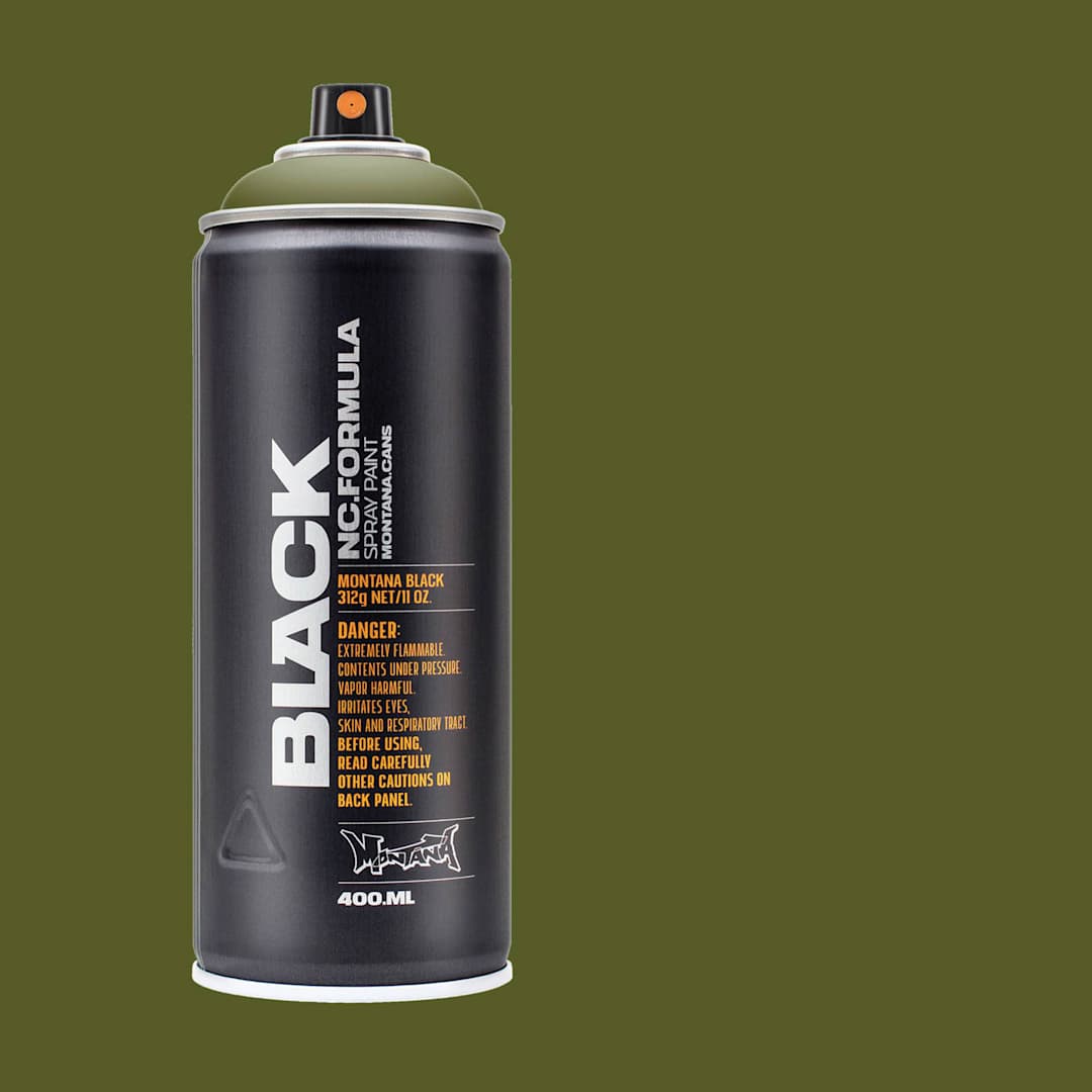 Open in modal - Montana Black Spray Paint - Troops, 400 ml can with swatch