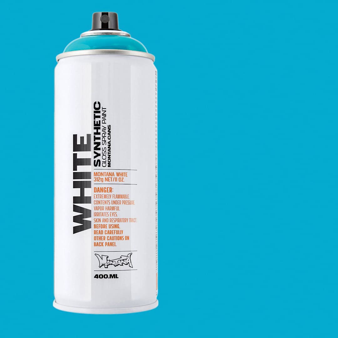 Open in modal - Montana White Spray Paint - Light Blue, 400 ml, Spray Can with Swatch