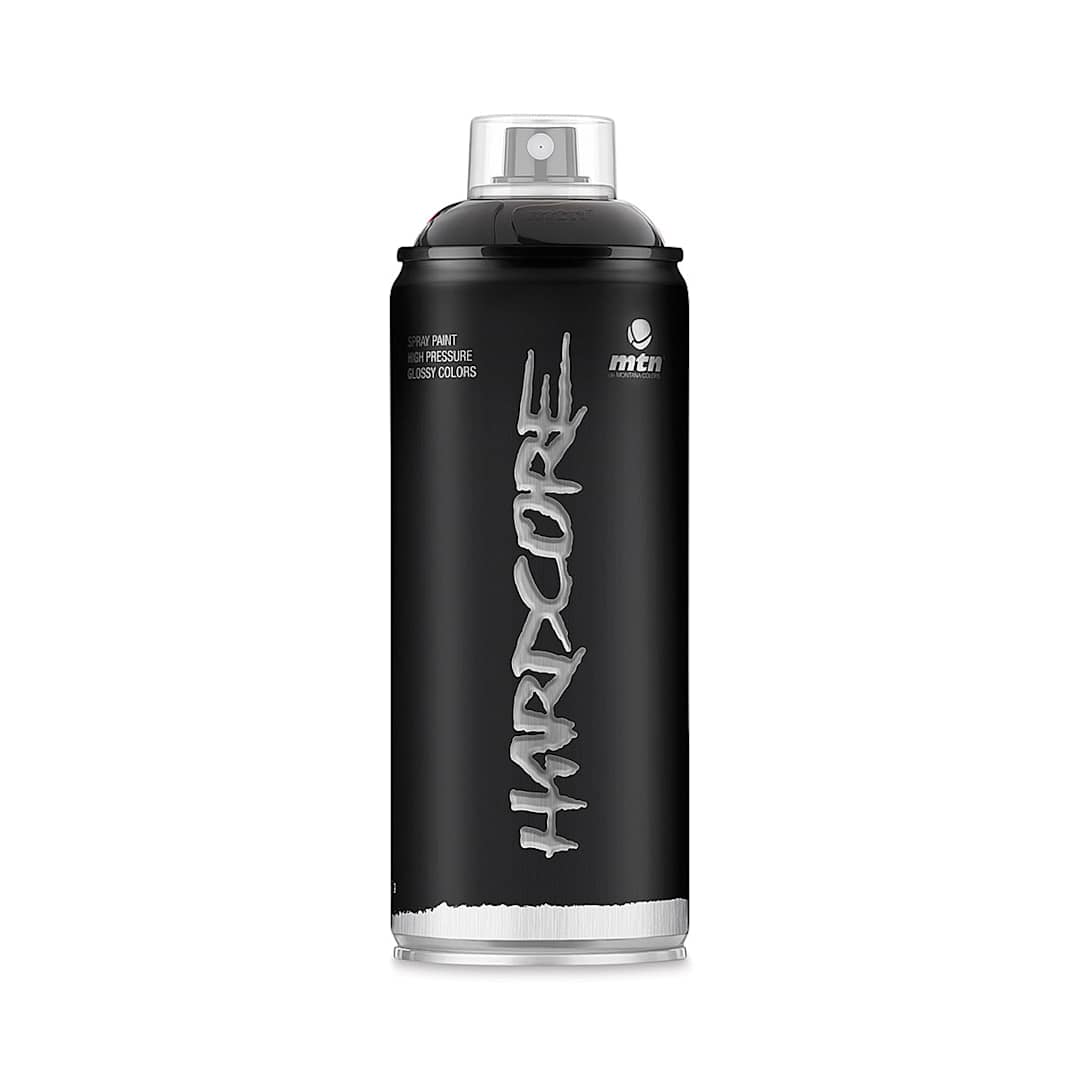 Open in modal - MTN Hardcore 2 Spray Paint  - Black (Matte Finish), 400 ml can