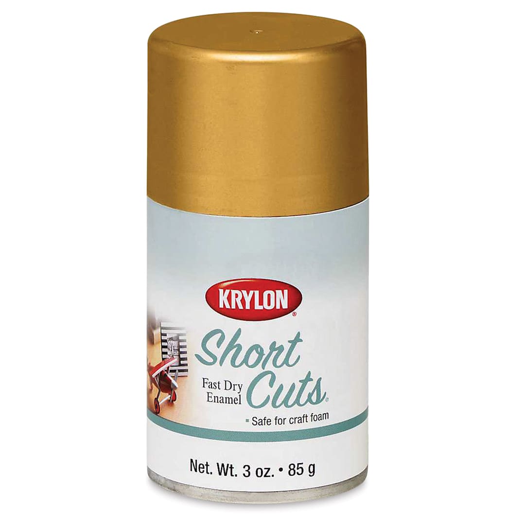 Open in modal - Krylon Short Cuts Spray Paint - Gold Leaf (Metallic), 3 oz