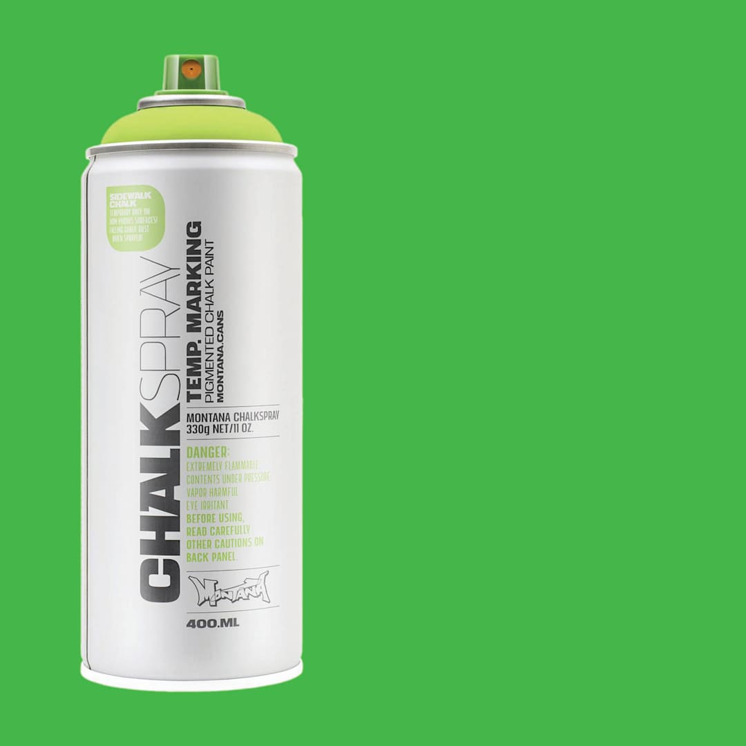 Open in modal - Montana Chalk Spray Paint - 400 ml, Green (Spray can with swatch)