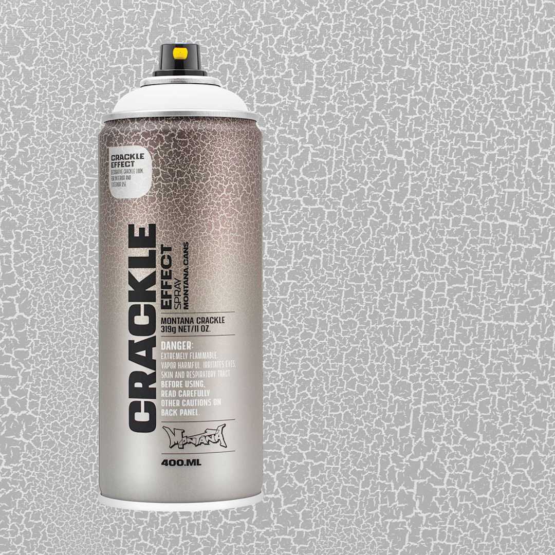 Open in modal - Montana Crackle Effect Spray - Pure White, 11 oz (Spray can with swatch)