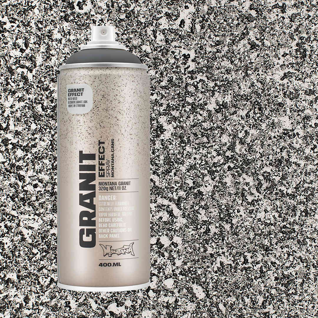 Open in modal - Montana Granit Effect Spray - Grey, 11 oz (Spray can with swatch)