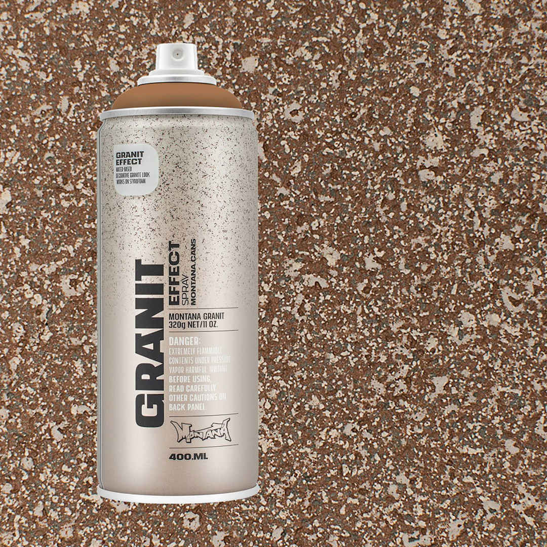Open in modal - Montana Granit Effect Spray - Brown, 11 oz (Spray can with swatch)