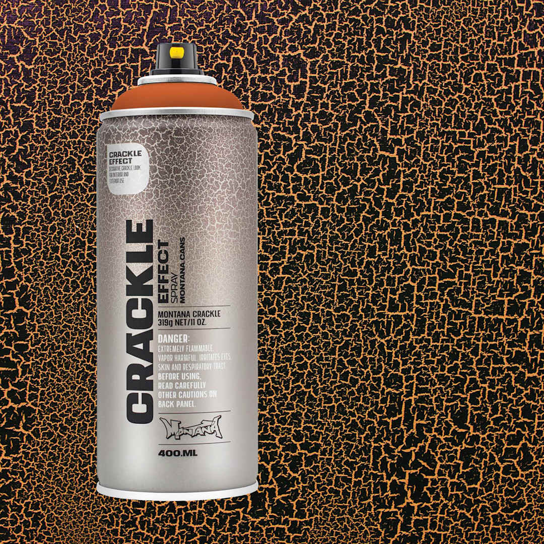 Open in modal - Montana Crackle Effect Spray - Copper Brown, 11 oz (Spray can with swatch)