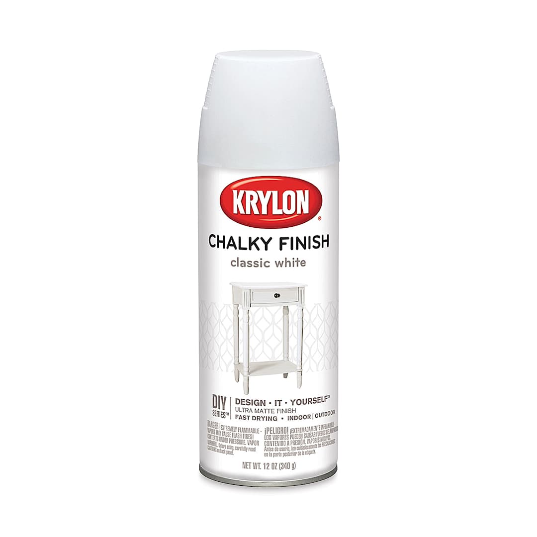 Open in modal - Krylon Chalky Finish Spray Paint - Classic White