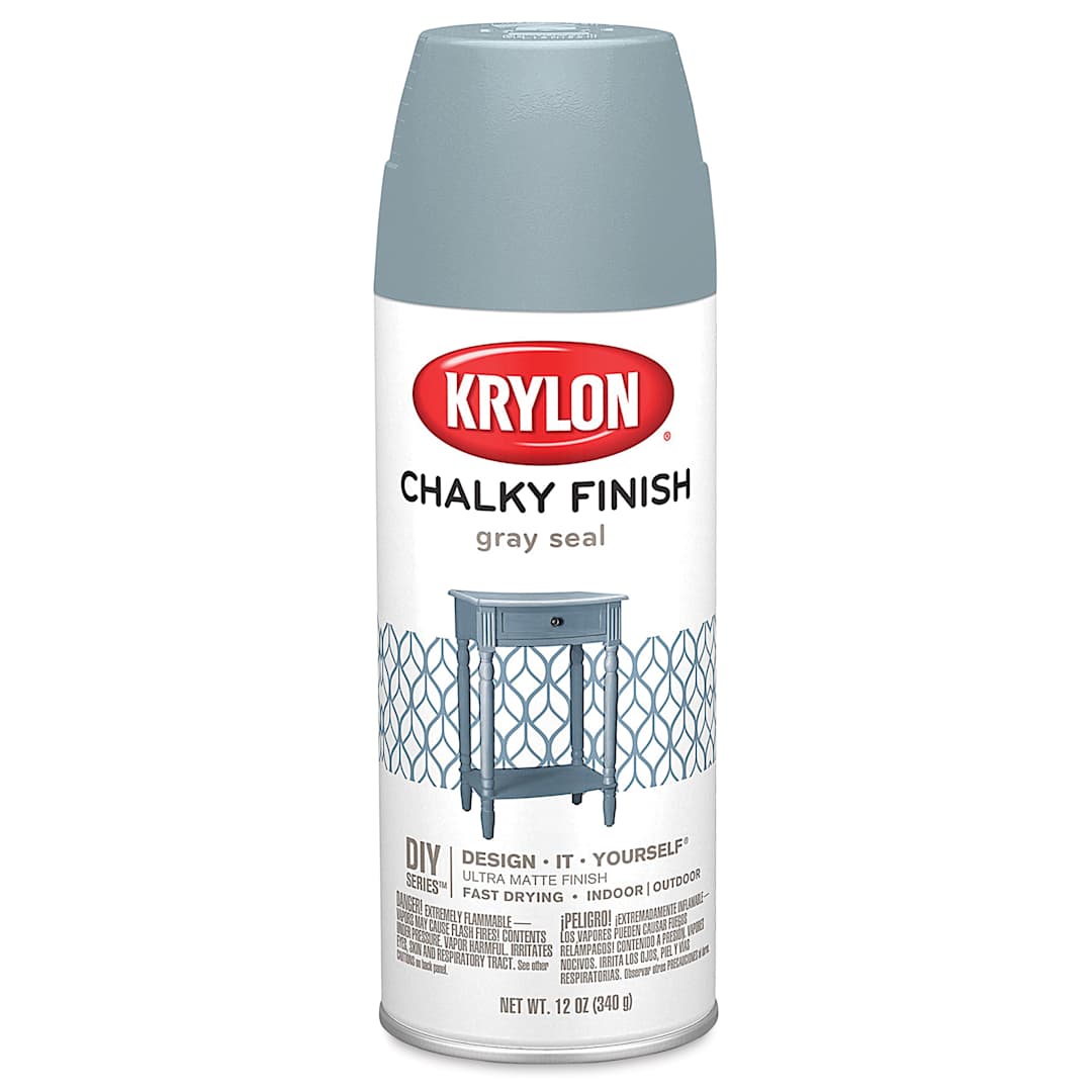 Open in modal - Krylon Chalky Finish Spray Paint - Gray Seal