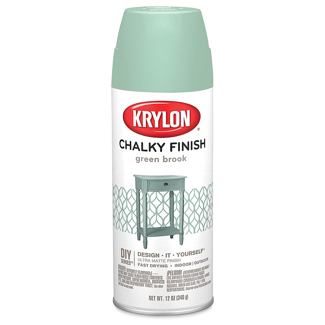Open in modal - Krylon Chalky Finish Spray Paint - Green Brook