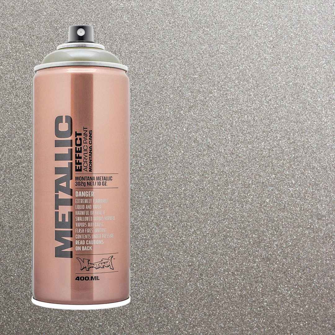 Open in modal - Montana Metallic Effect Spray Paint - Titanium and swatch