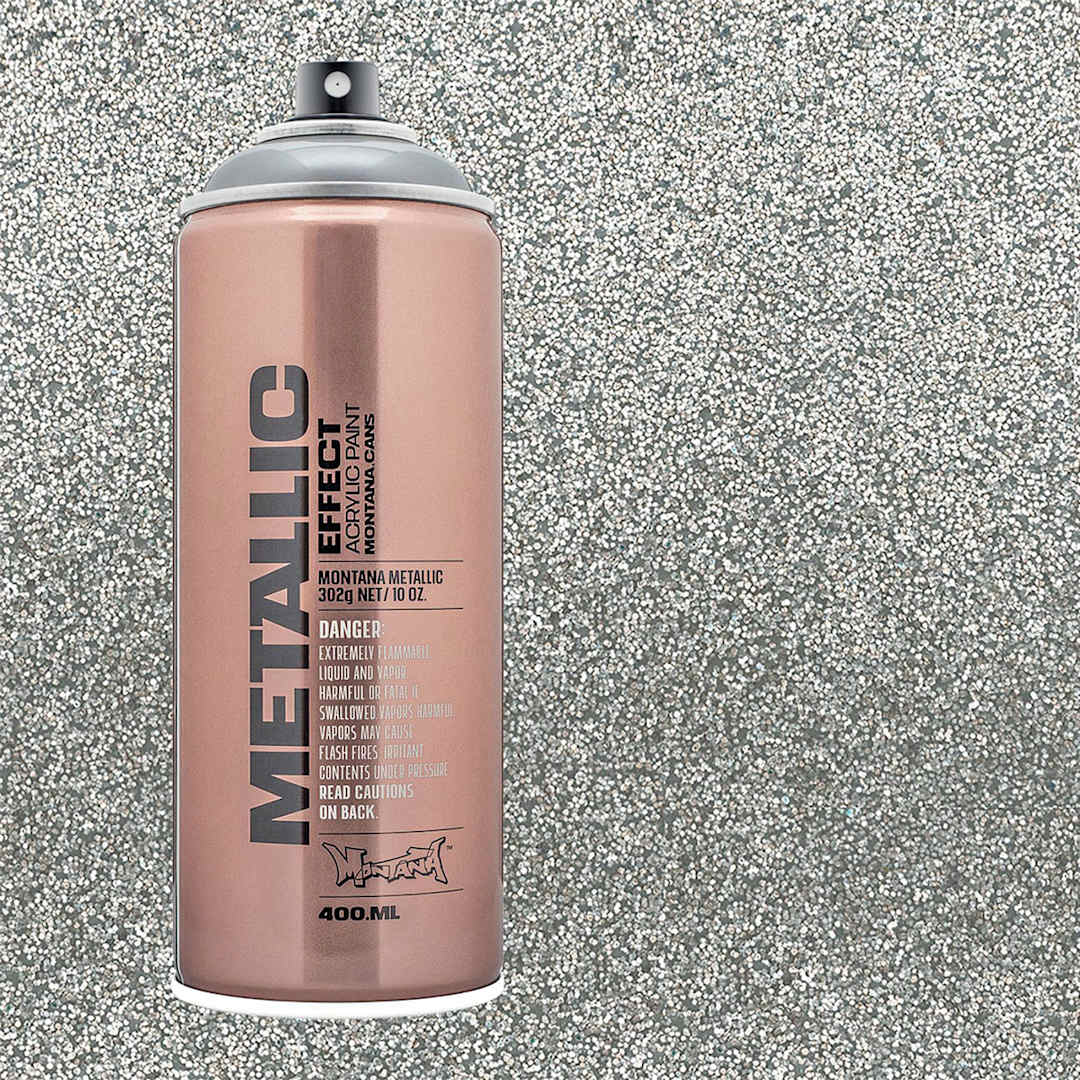 Open in modal - Montana Metallic Effect Spray Paint - Silver and swatch