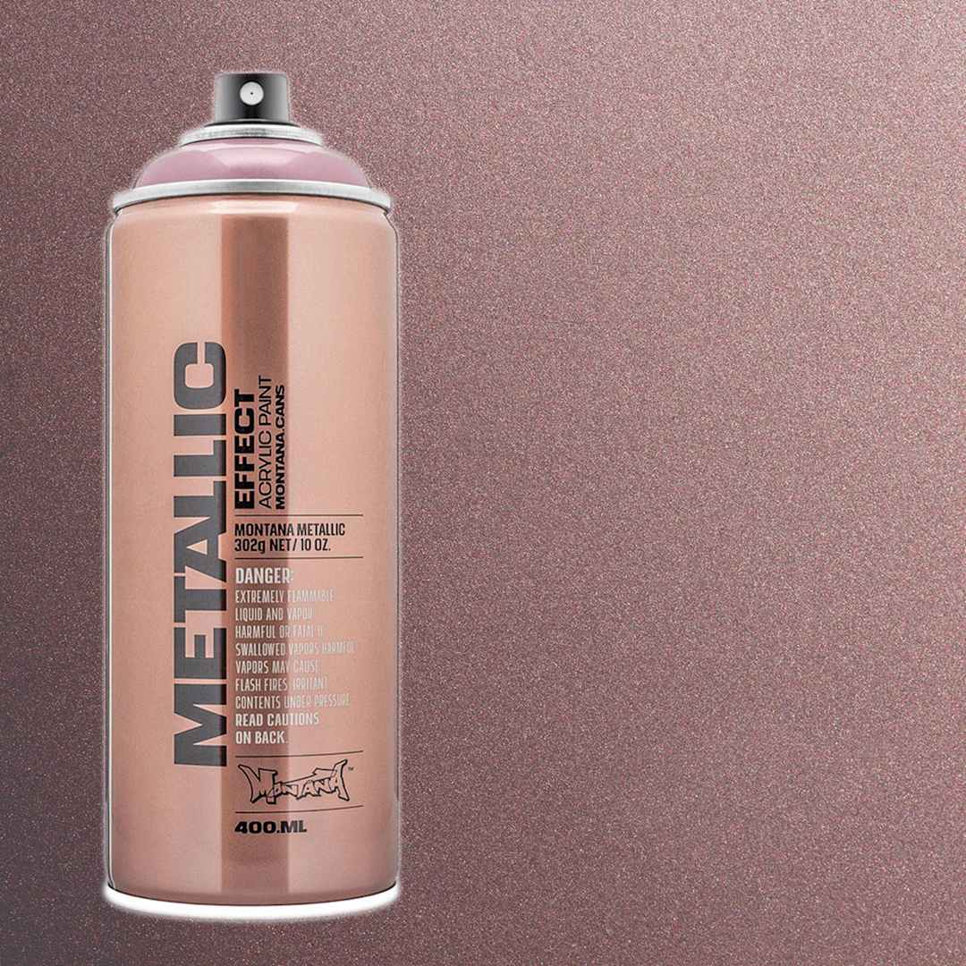 Open in modal - Montana Metallic Effect Spray Paint - Rose and swatch