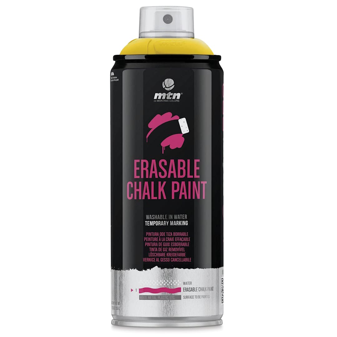 Open in modal - MTN Pro Erasable Chalk Spray Paint - Light Yellow, 400 ml