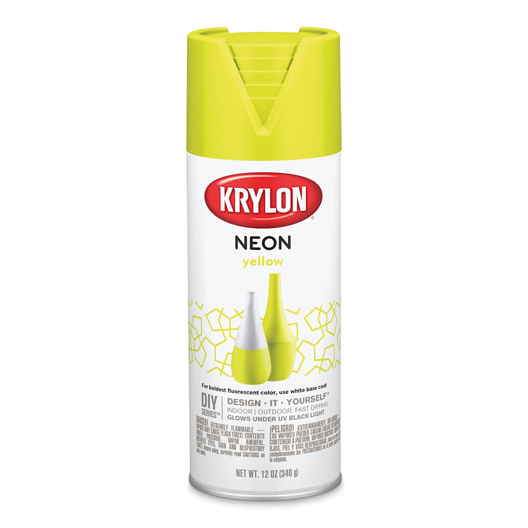 Open in modal - Krylon Neon Spray Paint - Neon Yellow, 12 oz