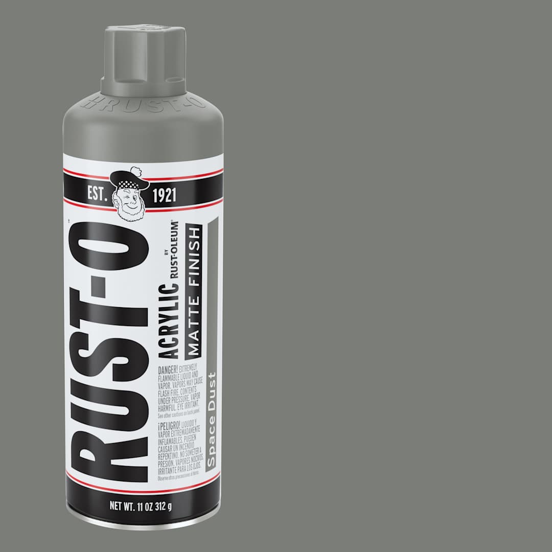 Open in modal - Rust-Oleum Rust-O Artist Acrylic Spray Paint - Space Dust, Can and Swatch