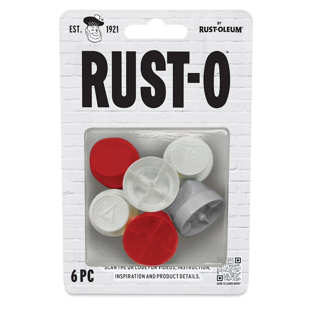 Open in modal - Rust-Oleum Rust-O Artist Spray Caps - Assorted, Set of 6