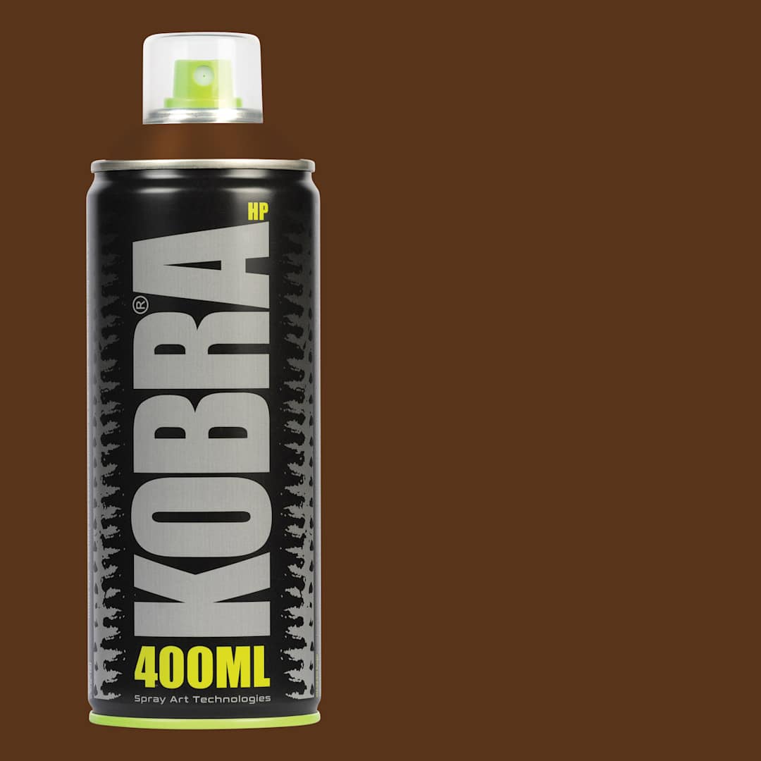 Open in modal - Kobra High Pressure Spray Paint - Siena Land, 400 ml, Can with swatch