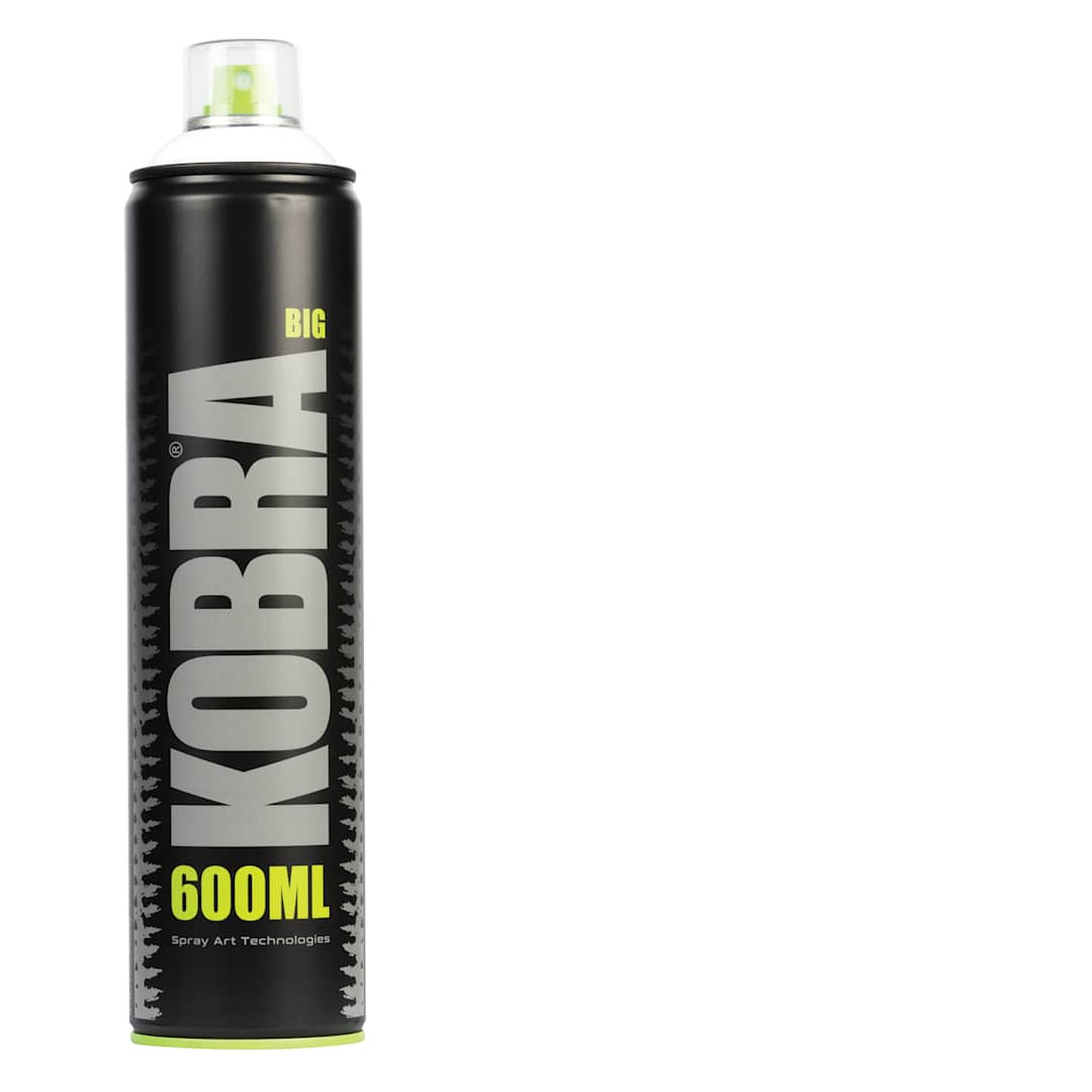 Open in modal - Kobra High Pressure Spray Paint - White, 600 ml, Can with swatch