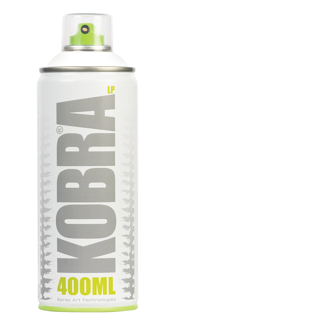 Open in modal - Kobra Low Pressure Spray Paint - Pure White, 400 ml, Can with swatch