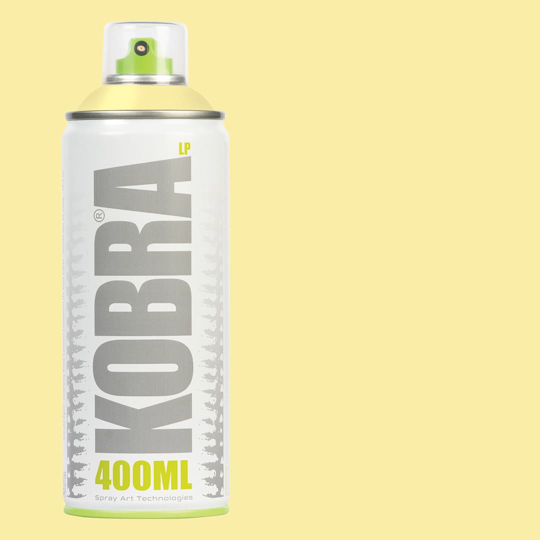 Open in modal - Kobra Low Pressure Spray Paint - Light Yellow, 400 ml, Can with swatch