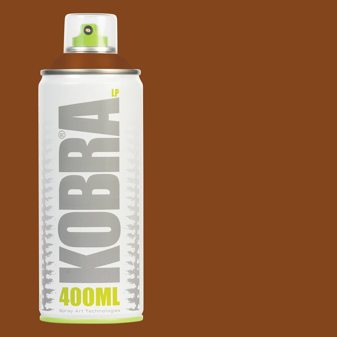 Open in modal - Kobra Low Pressure Spray Paint - Choco Brown, 400 ml, Can with swatch