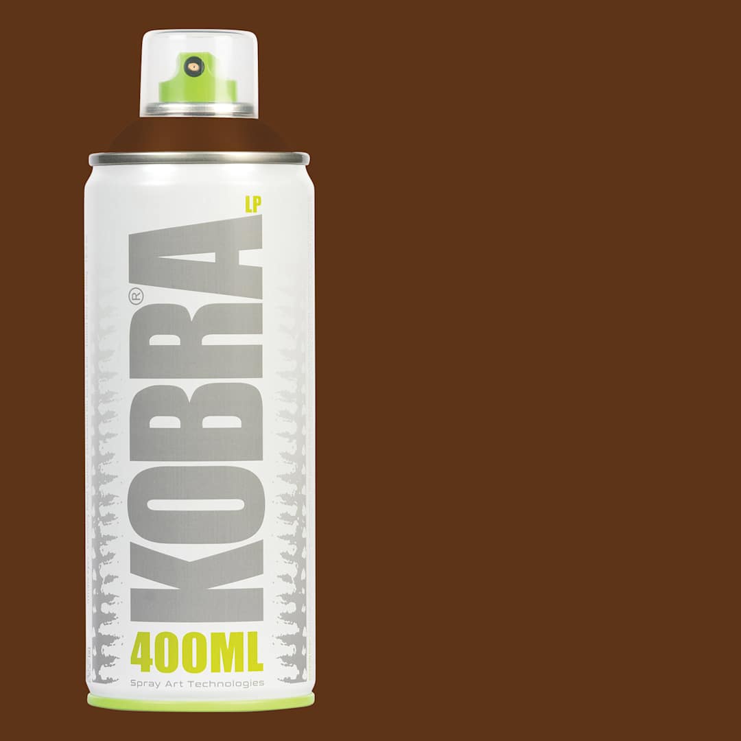 Open in modal - Kobra Low Pressure Spray Paint - Brownie, 400 ml, Can with swatch