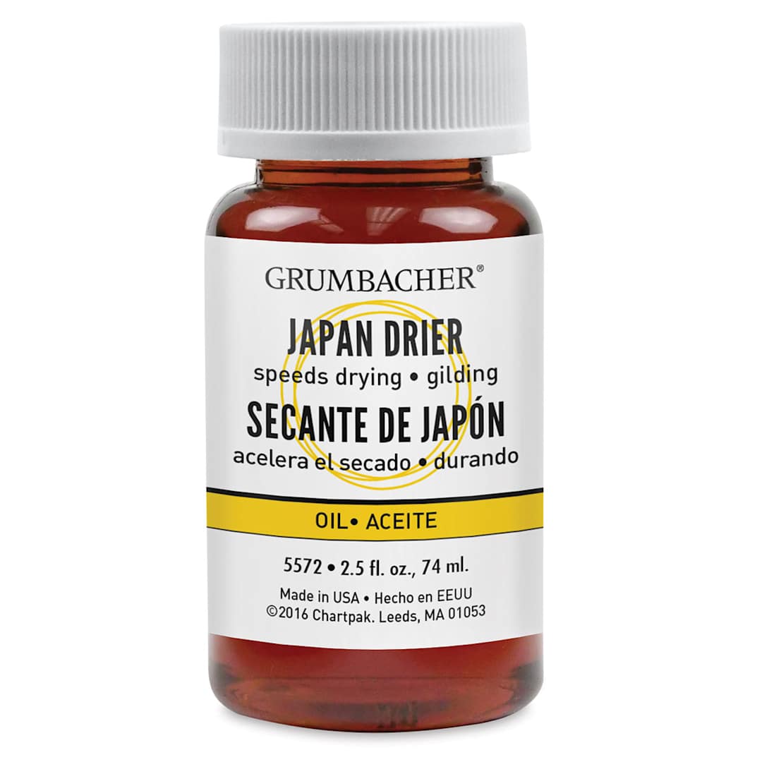 Open in modal - Grumbacher Japan Drier - Front of 2.5 oz Bottle