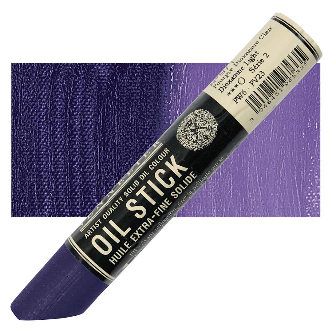 Open in modal - Sennelier Artists' Oil Stick - Dioxazine Light stick and swatch