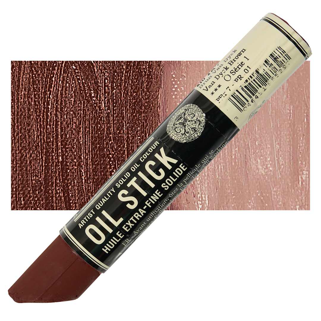 Open in modal - Sennelier Artists' Oil Stick - Van Dyck Brown stick and swatch