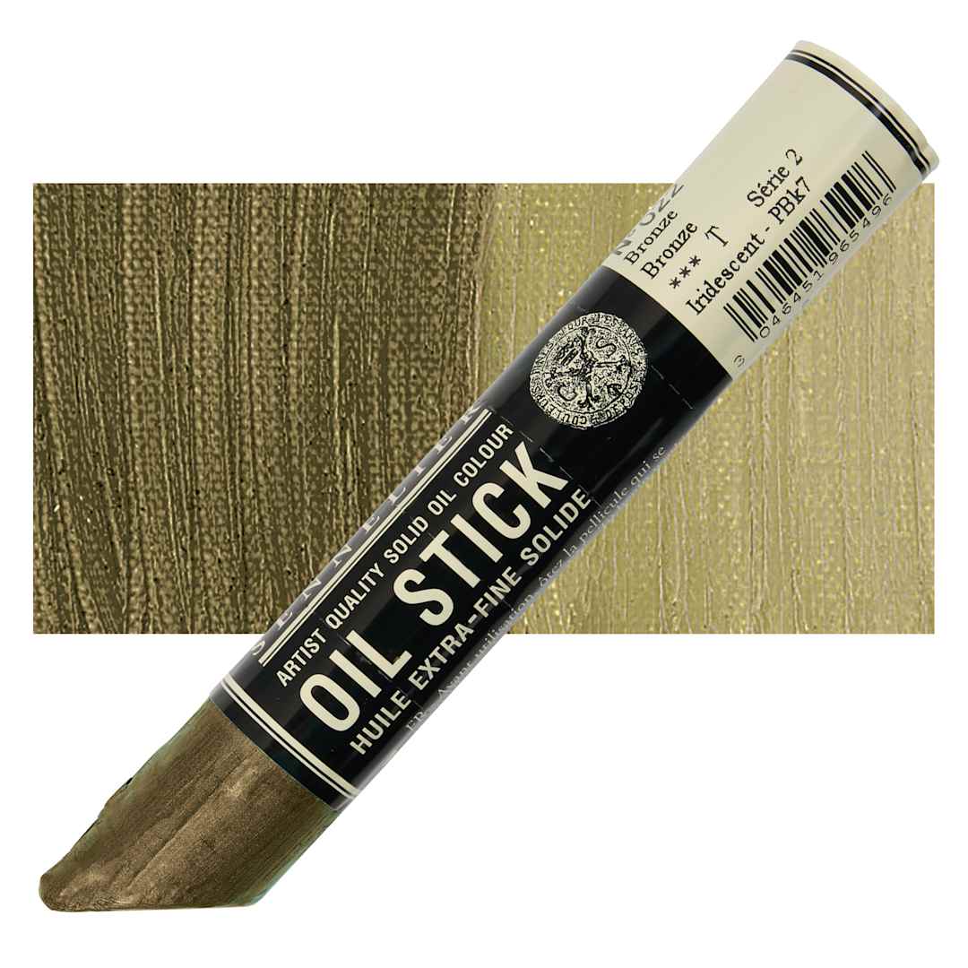 Open in modal - Sennelier Artists' Oil Stick - Bronze stick and swatch