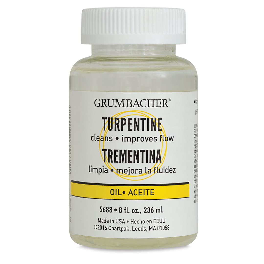 Open in modal - Grumbacher Turpentine - Front of bottle shown

