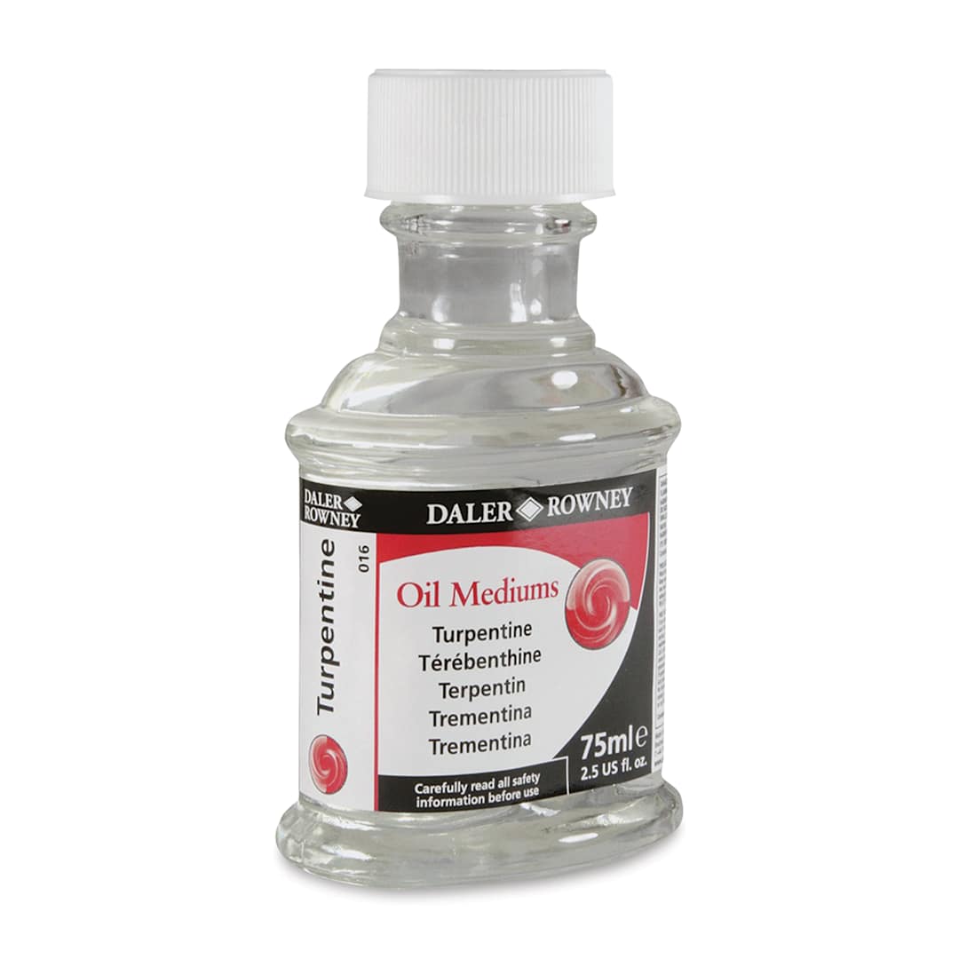 Open in modal - Daler-Rowney Turpentine - Angled view of 75 ml bottle
