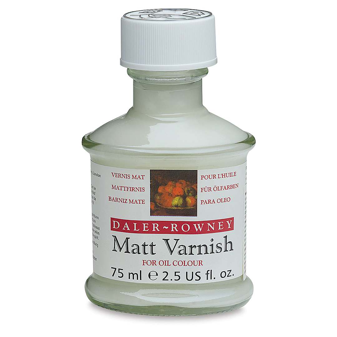 Open in modal - Daler-Rowney Matte Varnish - Front of 75 ml bottle