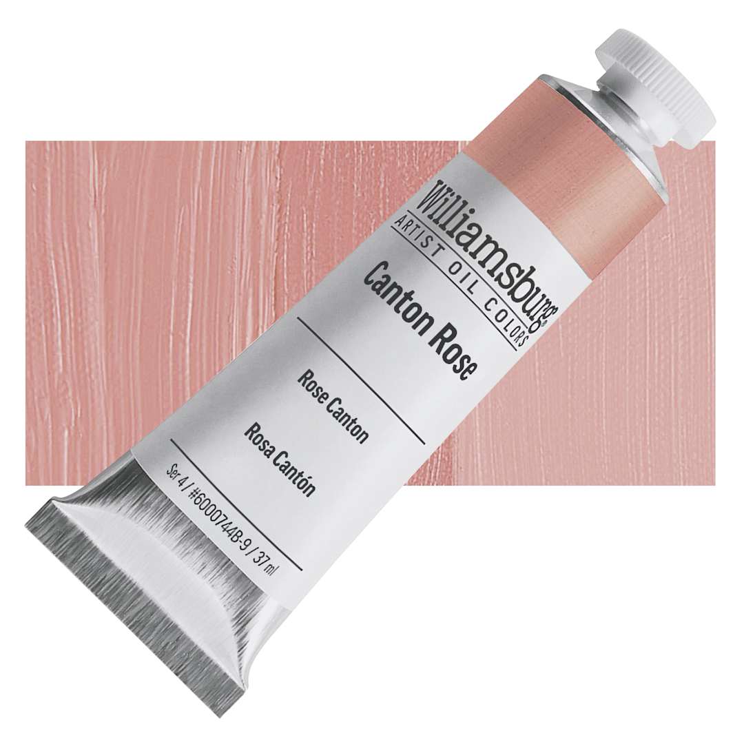 Open in modal - Williamsburg Handmade Oil Paint - Canton Rose, 37 ml tube and swatch