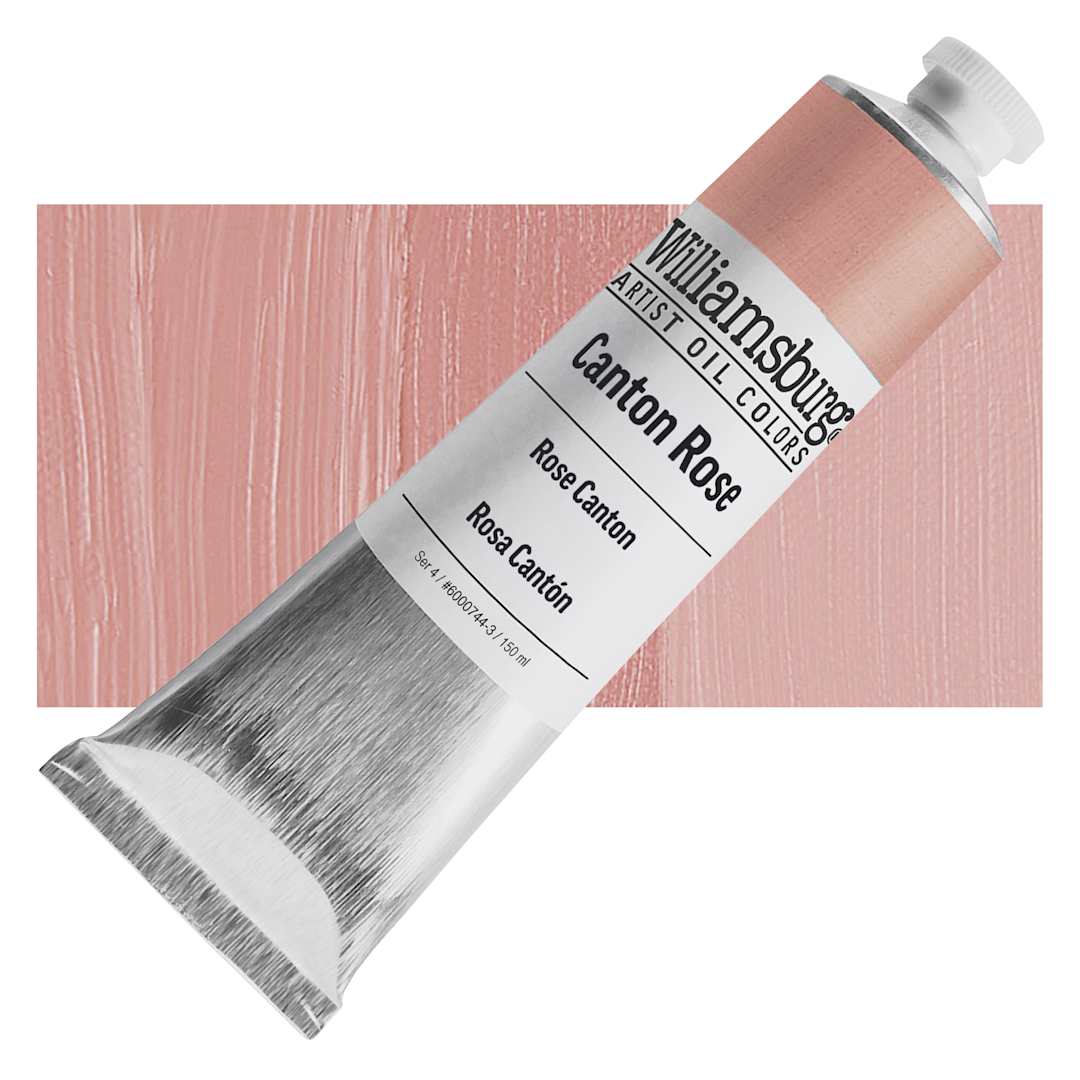 Open in modal - Williamsburg Handmade Oil Paint - Canton Rose, 150 ml tube and swatch