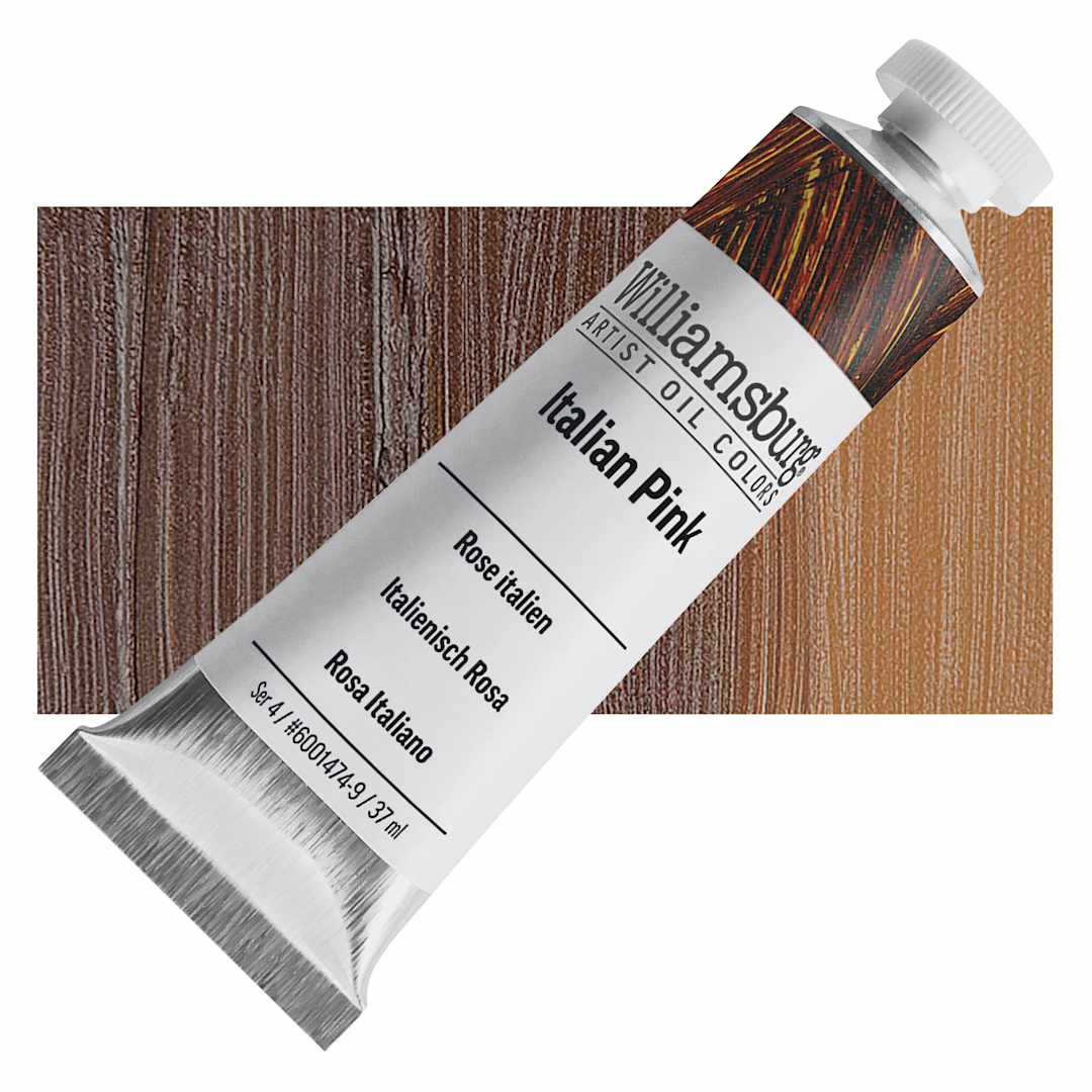 Open in modal - Williamsburg Handmade Oil Paint - Italian Pink, 37 ml tube and swatch