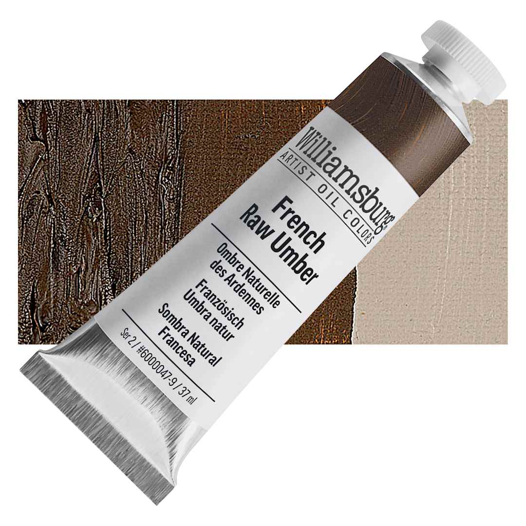 Open in modal - Williamsburg Handmade Oil Paint - French Raw Umber, 37 ml tube and swatch