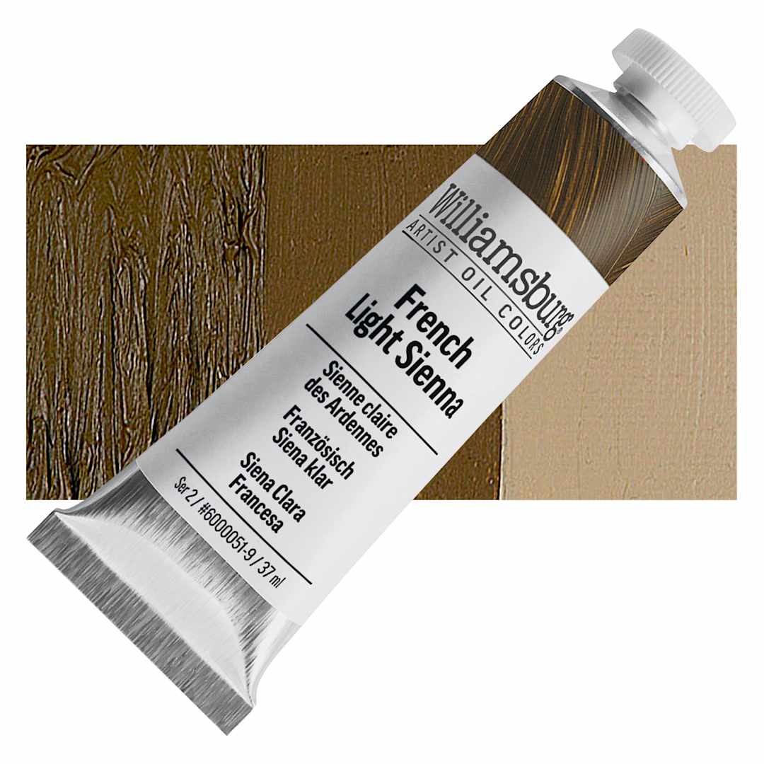 Open in modal - Williamsburg Handmade Oil Paint - French Light Sienna, 37 ml tube and swatch