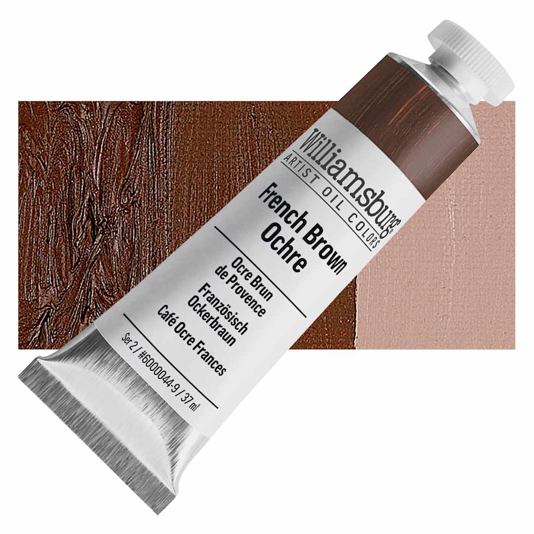 Open in modal - Williamsburg Handmade Oil Paint - French Brown Ochre, 37 ml tube and swatch