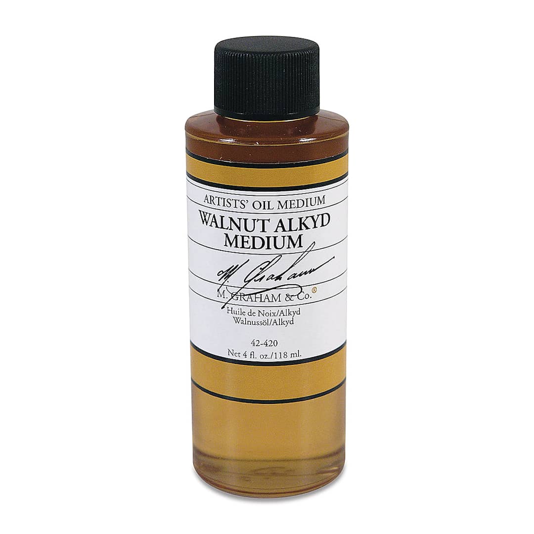 Open in modal - M. Graham Walnut Alkyd Medium - Walnut Alkyd Medium, 4 oz bottle