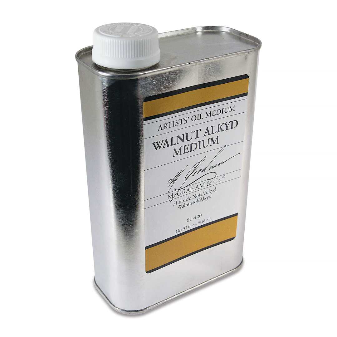 Open in modal - M. Graham Walnut Alkyd Medium - Walnut Alkyd Medium, 32 oz bottle